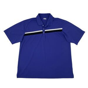 Slazenger Golf Polo Shirt Men's Size XL Blue Short Sleeve Moisture Wick Stretch